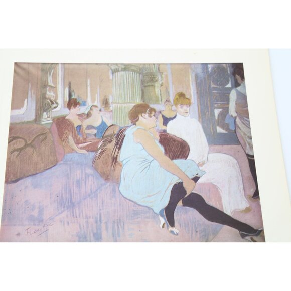 Toulouse Lautrec Print The Salon in the Rue des Moulins Vintage 93923 - Picture 2 of 5